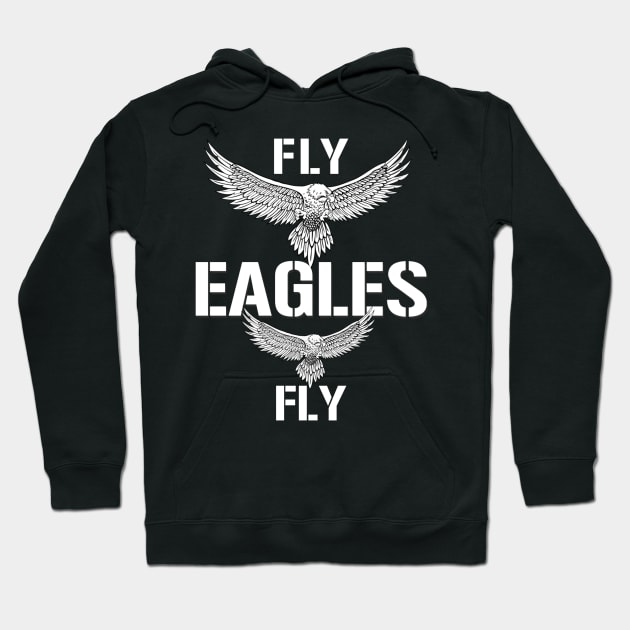 Fly Eagles Fly T-Shirt Hoodie by JJDezigns